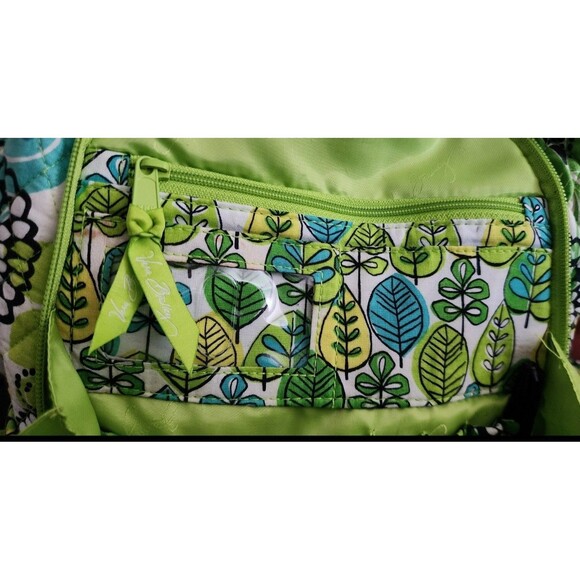 Rare VERA BRADLEY Limes Up Retired BACKPACK Green/Yellow Lg Laptop Bookbag HTF main image 4